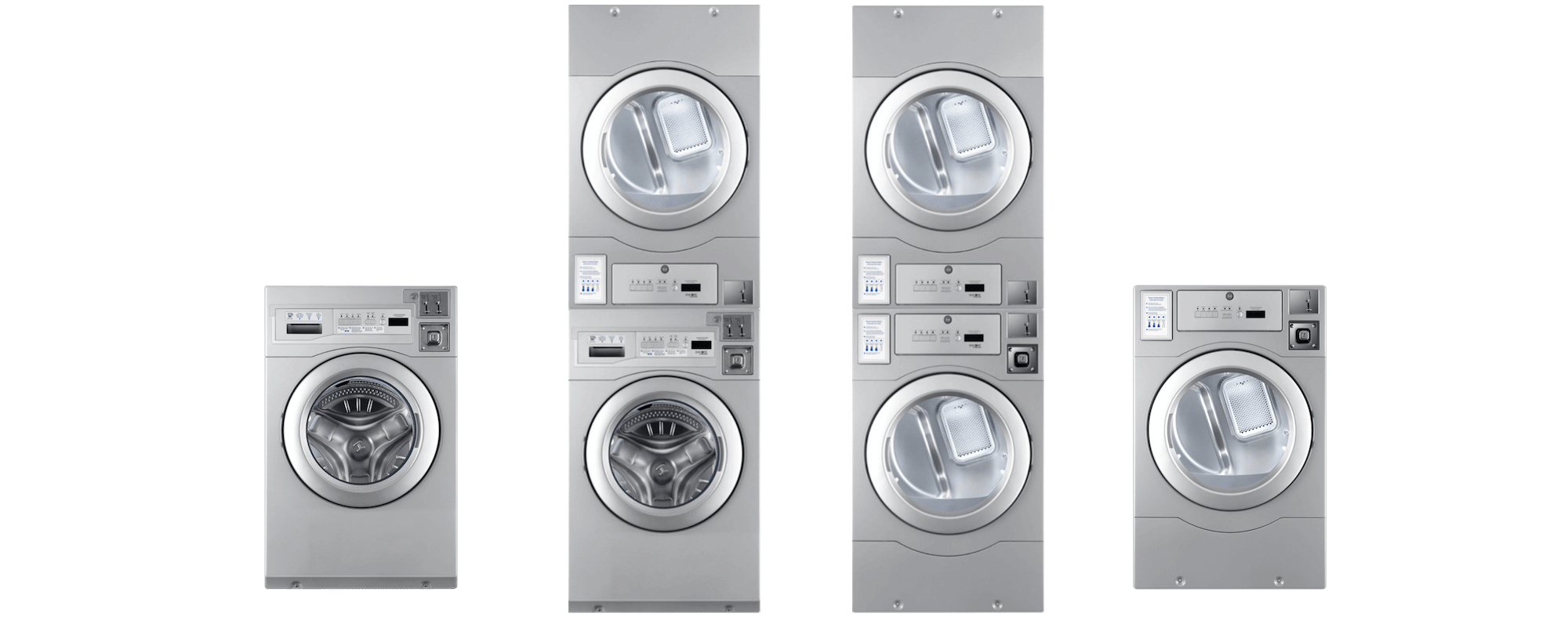 Encore by Wascomat semi-professional washers and dryers sold by All Season Commercial Laundry Repair, Montana's Electrolux and Wascomatcoin and on-premises laundry equipment distributor and commercial laundry parts and repair service provider.